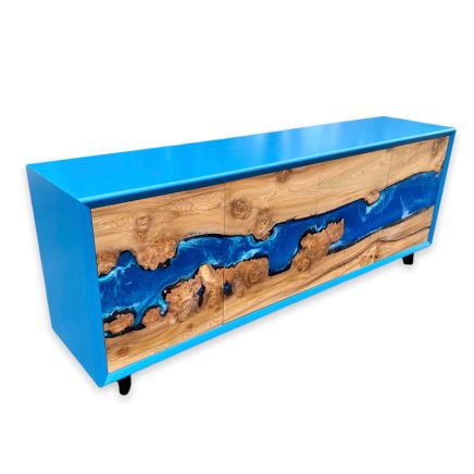 River Sideboard Elm & Ocean Art Custom Paint