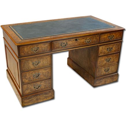 4'6 x 2'6 Regency Reproduction Pedestal Desk