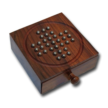 Classic Rosewood Solitaire Game