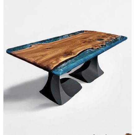 Elm & Arctic Ocean River Dining Table