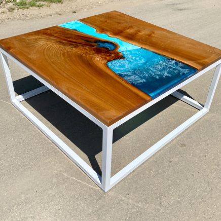 Elm River Coffee Table Glacier Artwork